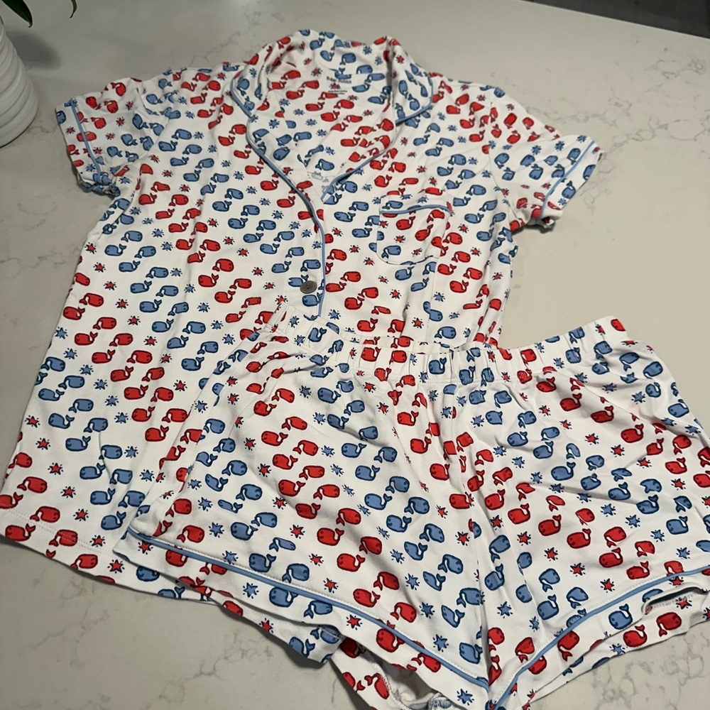 Roller Rabbit Red and Blue Mitten Kids Pajama Set